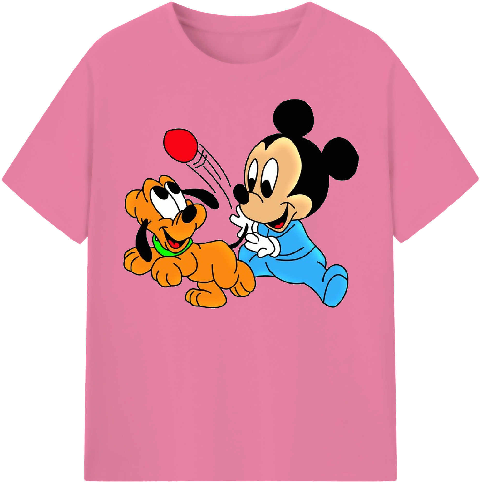 （画像用） ミッキーマウス Mickey Mouse 綿100％半袖Tシャツ（フロントプリント）
